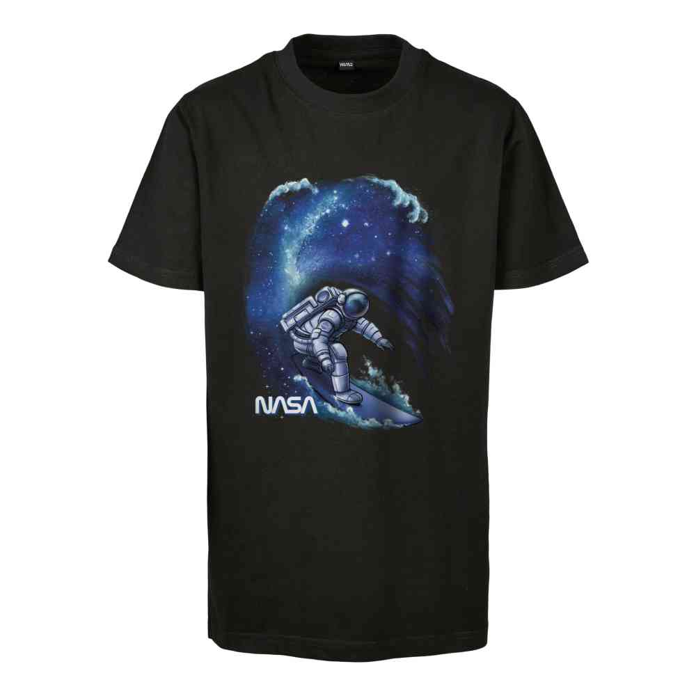 Mister Tee NASA - Surf Kinder Tshirt - Zwart